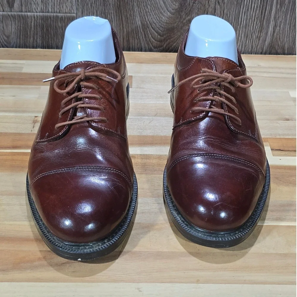 Giorgio‎ Brutini Cap Toe Derby Oxfords Size 10 M Brown Leather Dress Shoes